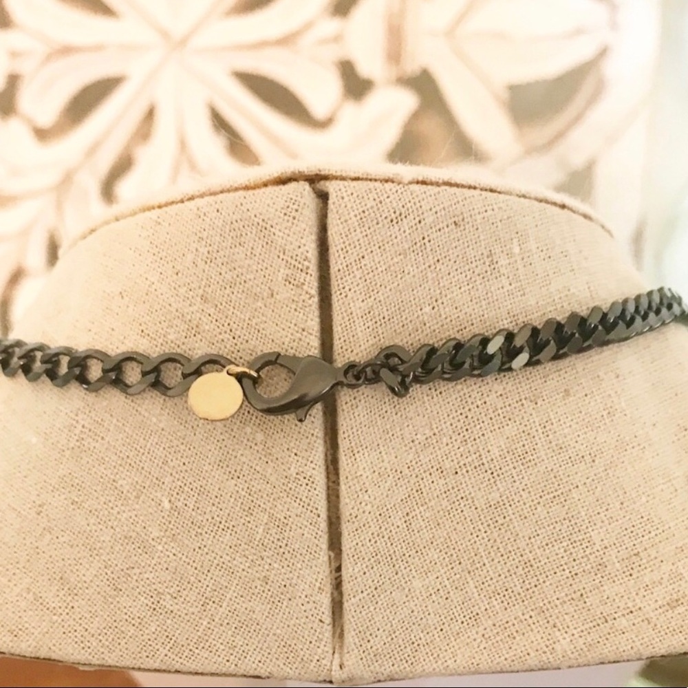 Stella & Dot | Secret Garden Mystical Black + Gold Feather Hematite Neck… - Picture 7 of 8